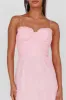 Calla Sweetheart Neckline Hail Spot Midi Dress Pink sold by Selfie Leslie