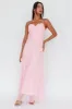 Calla Sweetheart Neckline Hail Spot Midi Dress Pink sold by Selfie Leslie