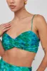 Tammi Tied Back Crop Top Floral Green sold by Selfie Leslie