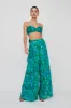 Tammi Tied Back Crop Top Floral Green sold by Selfie Leslie