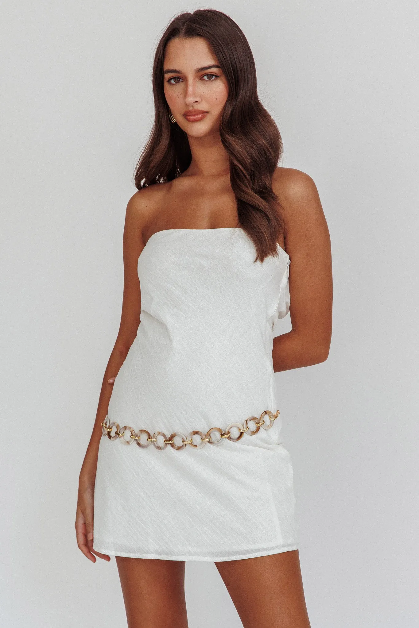 Sorbet Strapless Mini Dress White sold by Selfie Leslie product image thumbnail 5