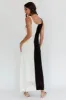 Sunday Fun Day Knit Maxi Dress Black Cream sold by Selfie Leslie