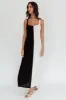Sunday Fun Day Knit Maxi Dress Black Cream sold by Selfie Leslie