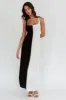 Sunday Fun Day Knit Maxi Dress Black Cream sold by Selfie Leslie