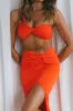 Taliah One-Shoulder Crop Top Tangerine sold by Selfie Leslie