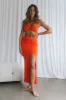 Taliah One-Shoulder Crop Top Tangerine sold by Selfie Leslie