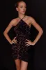 Serving Looks Criss-Cross Back Sequin Mini Dress Midnight Blue sold by Selfie Leslie