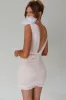 Ludivine Shoulder Accent Mesh Mini Dress White sold by Selfie Leslie
