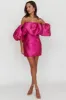 Dream Time Puffed Neckline Mini Dress Magenta sold by Selfie Leslie