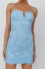 Denise Lace & Sequin Mini Dress Blue sold by Selfie Leslie
