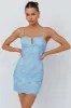 Denise Lace & Sequin Mini Dress Blue sold by Selfie Leslie