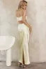The Moment Satin Maxi Skirt Light Yellow sold by Selfie Leslie