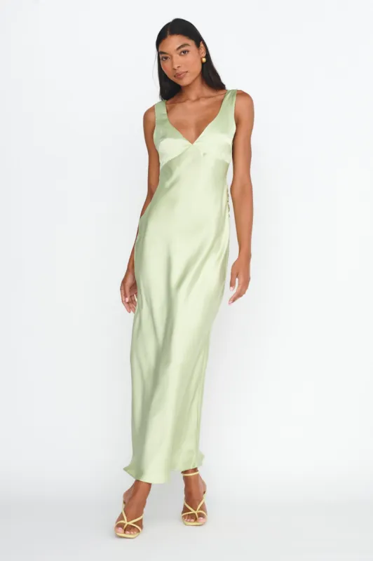 Jelena Draped Back Maxi Dress Apple sold by Selfie Leslie