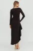Cha Cha Long Sleeve Thigh Split Dress Black sold by Selfie Leslie