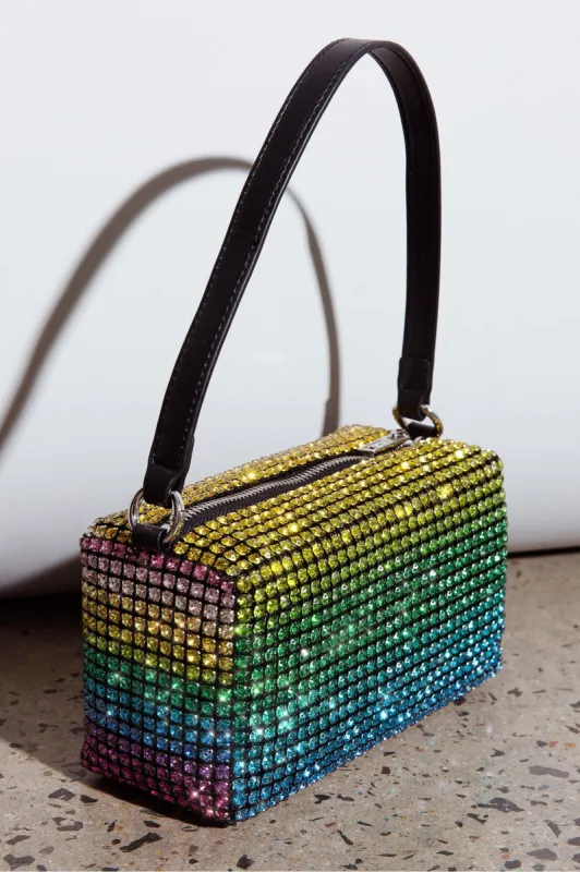 Mara Crystal Rectangular Bag Green Multi sold by Selfie Leslie