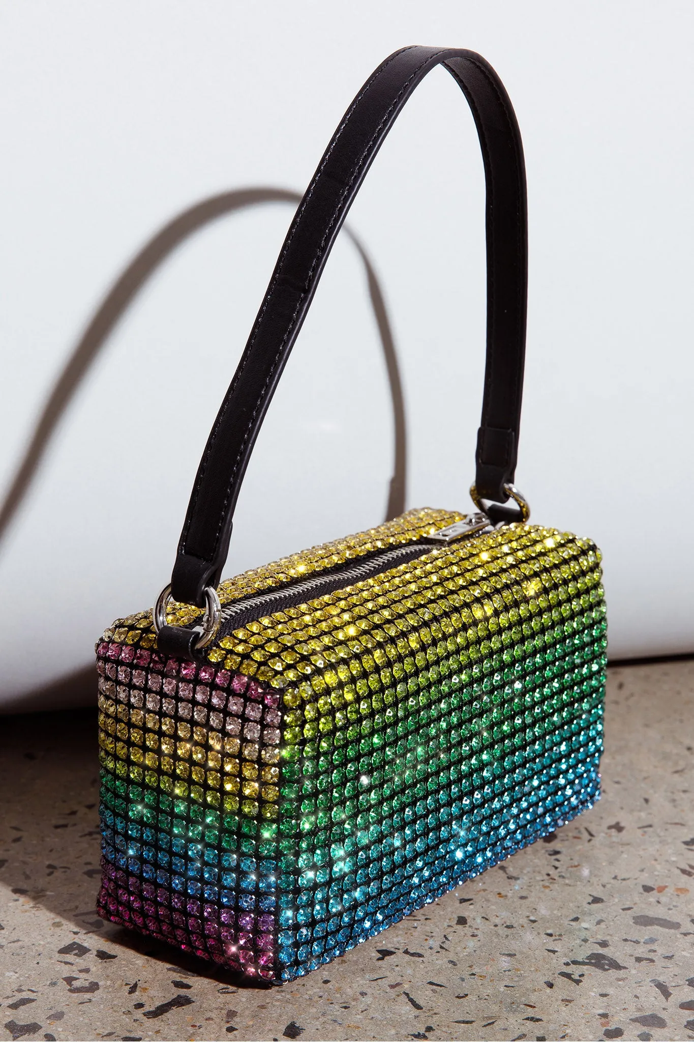 Mara Crystal Rectangular Bag Green Multi sold by Selfie Leslie