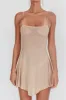Moon Walker Sheer Rhinestone Mini Dress Nude sold by Selfie Leslie
