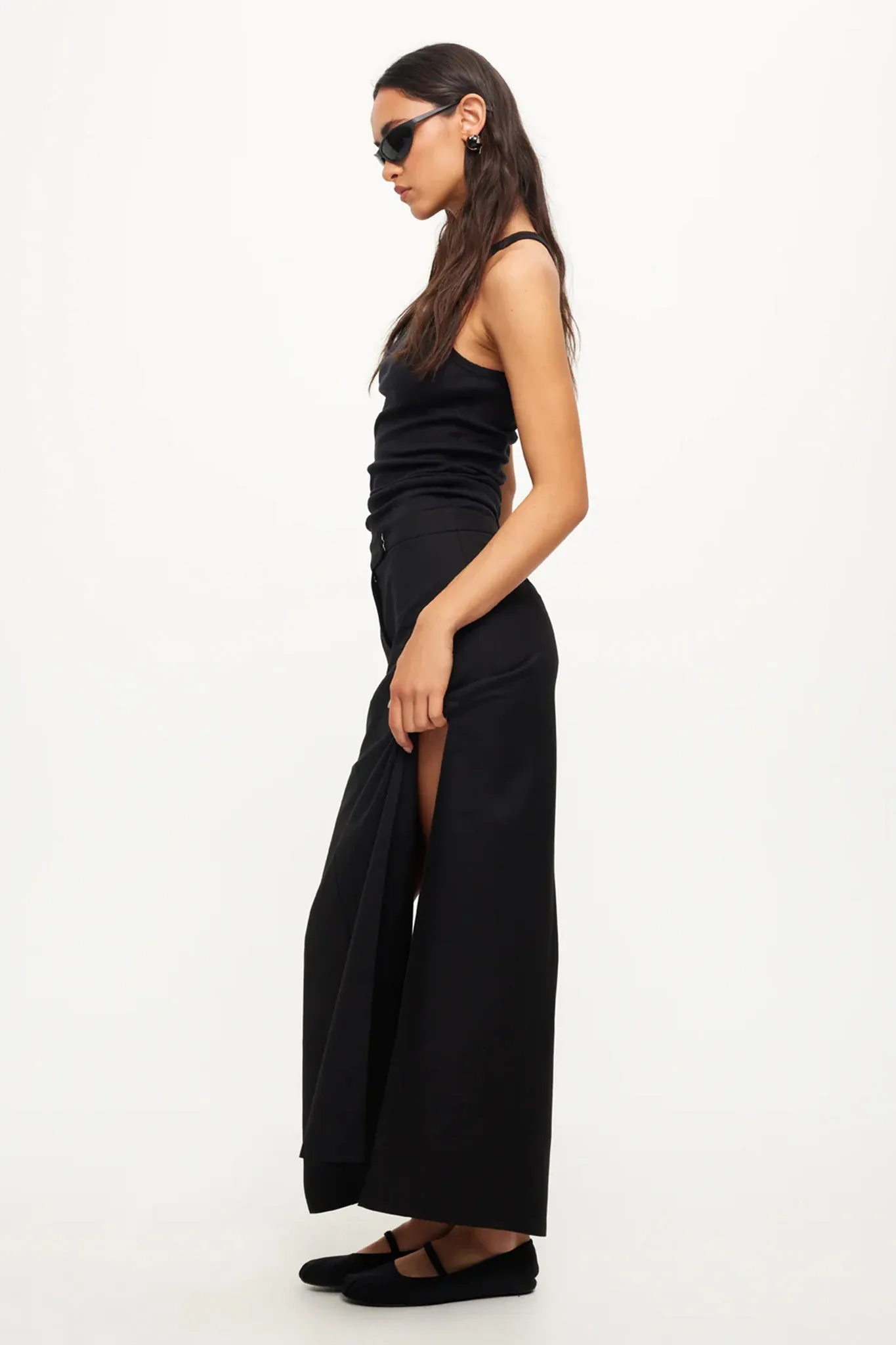 LIONESS Minimalist Maxi Skirt Onyx sold by Selfie Leslie product image thumbnail 4