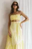 Bondi Waist Tie Maxi Skirt Lemon sold by Selfie Leslie