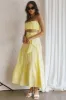 Bondi Waist Tie Maxi Skirt Lemon sold by Selfie Leslie