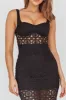 Milano Crochet Lace Midi Dress Black sold by Selfie Leslie