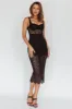 Milano Crochet Lace Midi Dress Black sold by Selfie Leslie