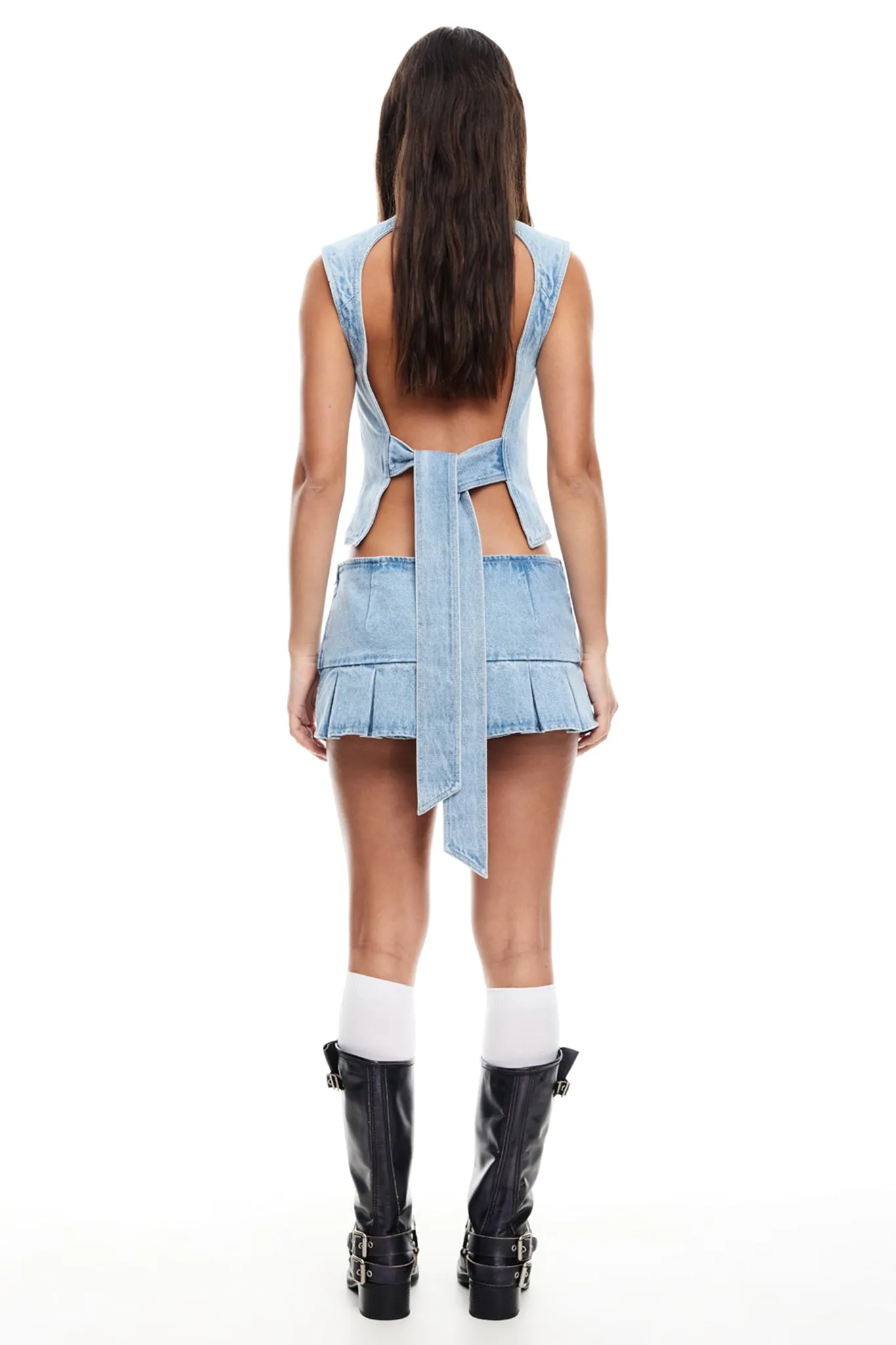 LIONESS Miracle Mini Skirt Denim sold by Selfie Leslie product image thumbnail 2