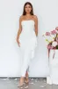 Sasha Cascade Ruffle Midi Dress White sold by Selfie Leslie