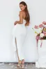 Sasha Cascade Ruffle Midi Dress White sold by Selfie Leslie