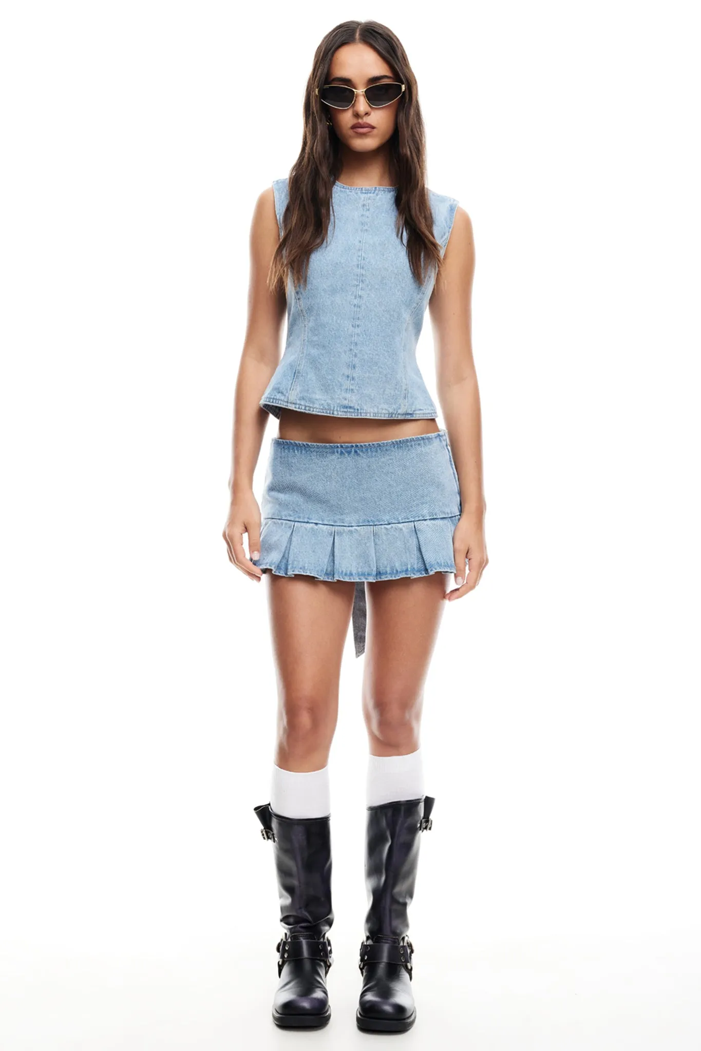 LIONESS Miracle Mini Skirt Denim sold by Selfie Leslie product image thumbnail 5