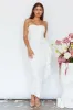 Sasha Cascade Ruffle Midi Dress White sold by Selfie Leslie