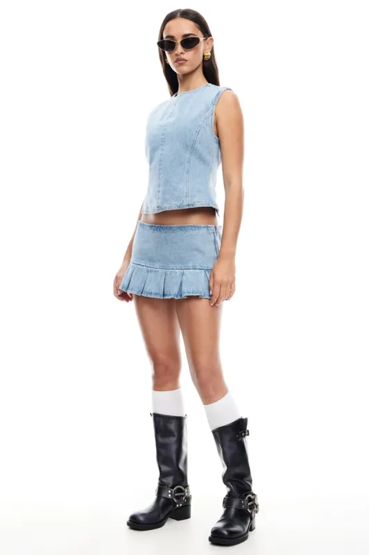 LIONESS Miracle Mini Skirt Denim sold by Selfie Leslie