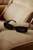 Kendall Slim Rectangle Sunglasses Black sold by Selfie Leslie