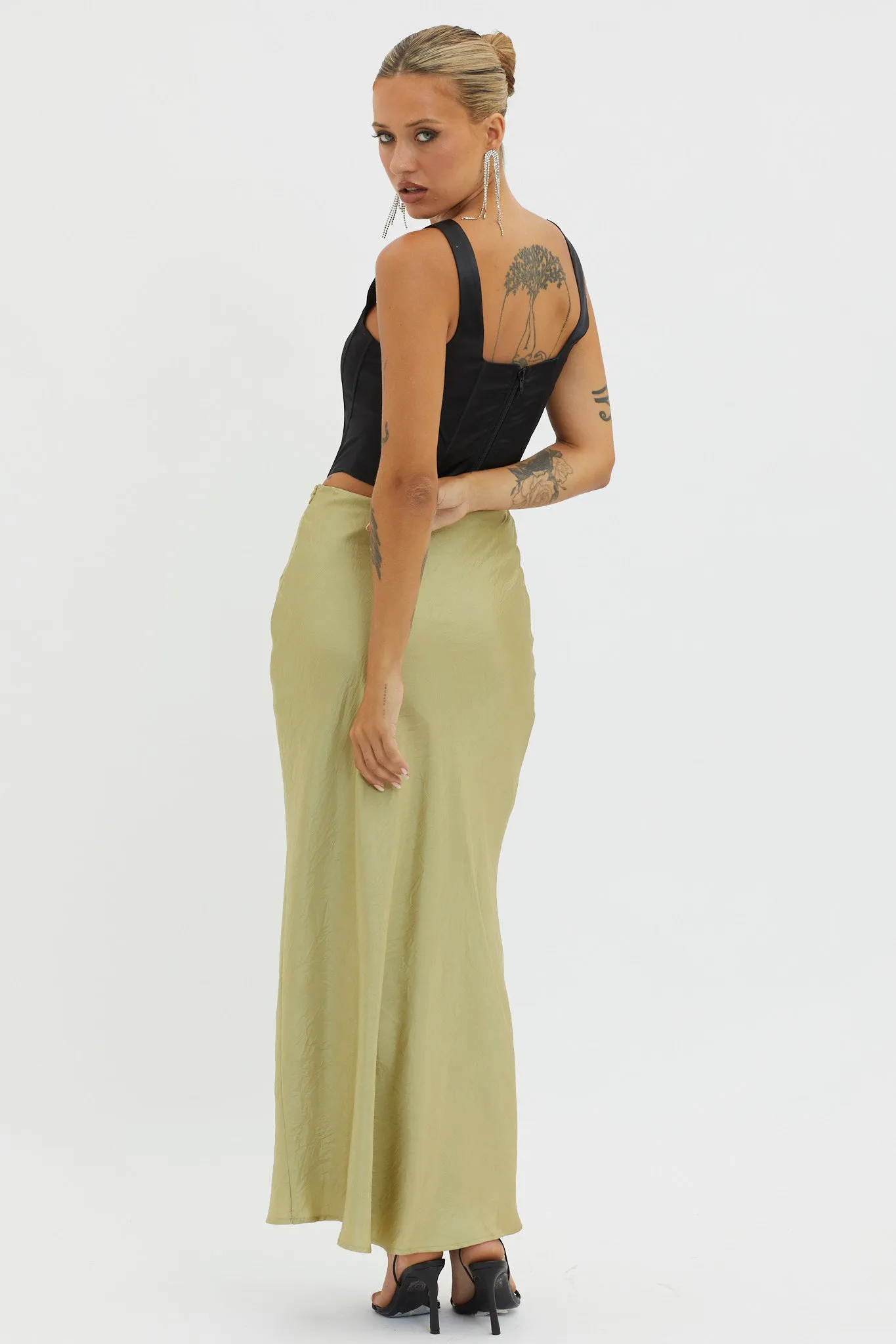 Guiding Light Midi Skirt Light Green sold by Selfie Leslie product image thumbnail 2