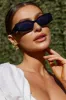 Kendall Slim Rectangle Sunglasses Black sold by Selfie Leslie