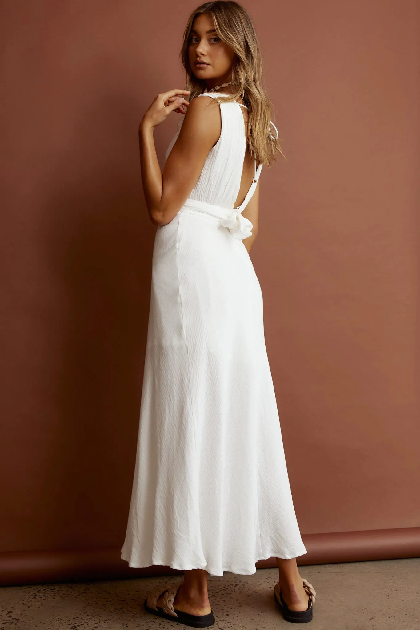 Zanzibar Surplice Neckline Maxi Dress White sold by Selfie Leslie product image thumbnail 2