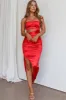 Can't Hardly Wait Cut-Out Midi Dress Red sold by Selfie Leslie