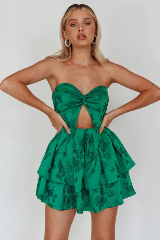 Tylah Keyhole Twist Bust Mini Dress Green sold by Selfie Leslie