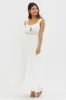 Libby Crochet Lace Waist Maxi Dress Off White sold by Selfie Leslie