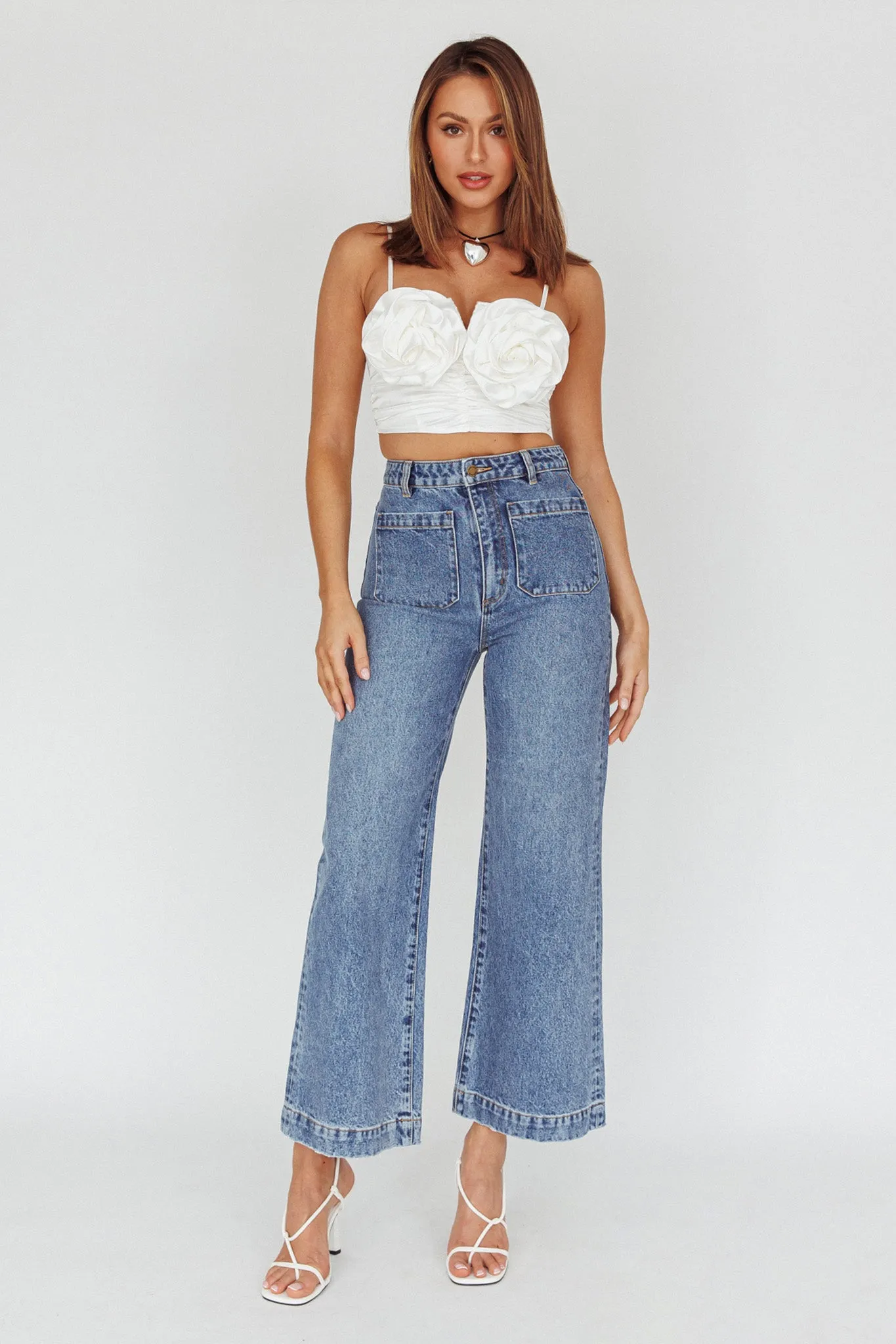 Romina Rose Bust Crop Top Ivory sold by Selfie Leslie product image thumbnail 3