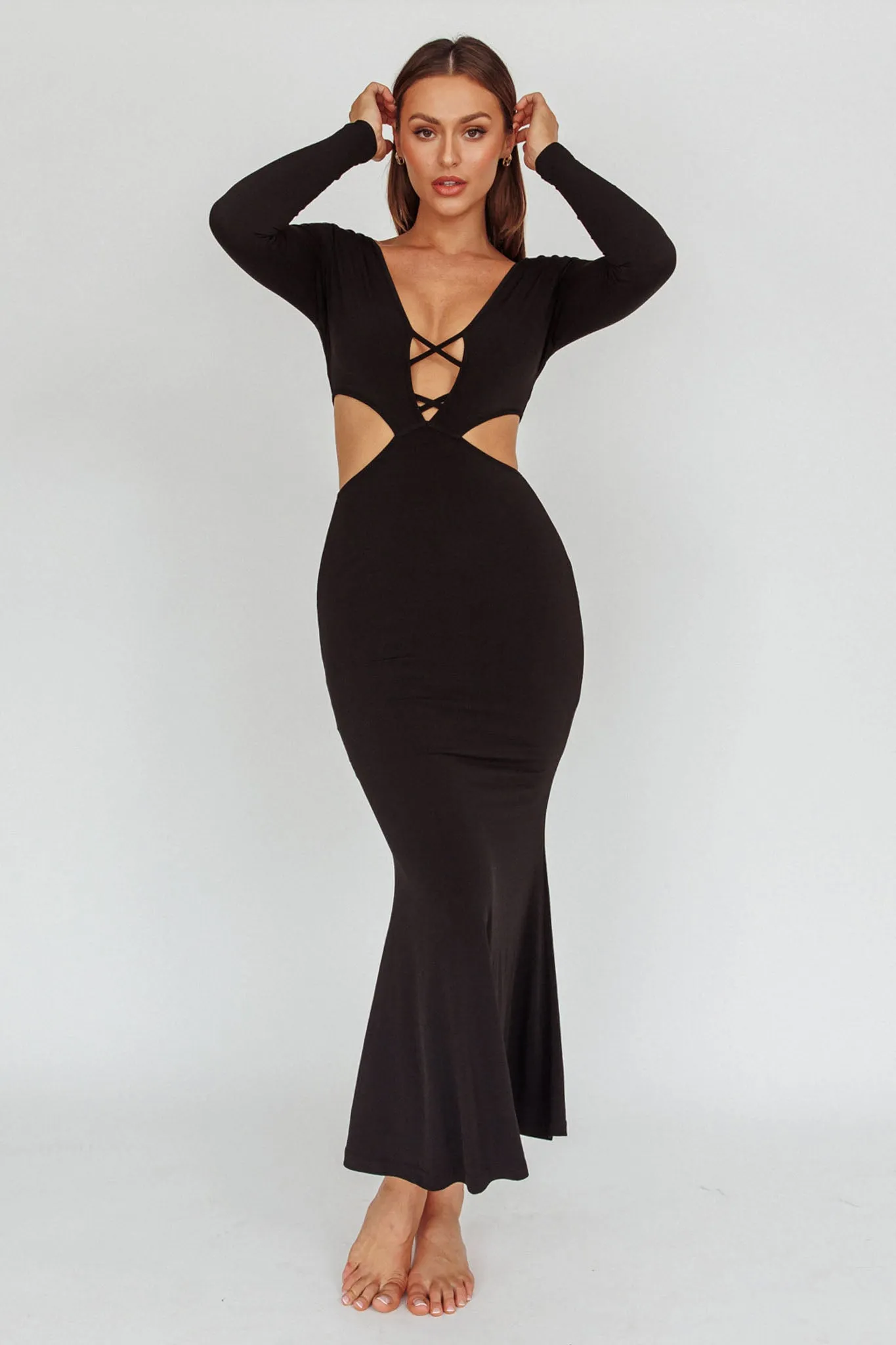 Dress Codes Cut-Out Maxi Dress Black sold by Selfie Leslie