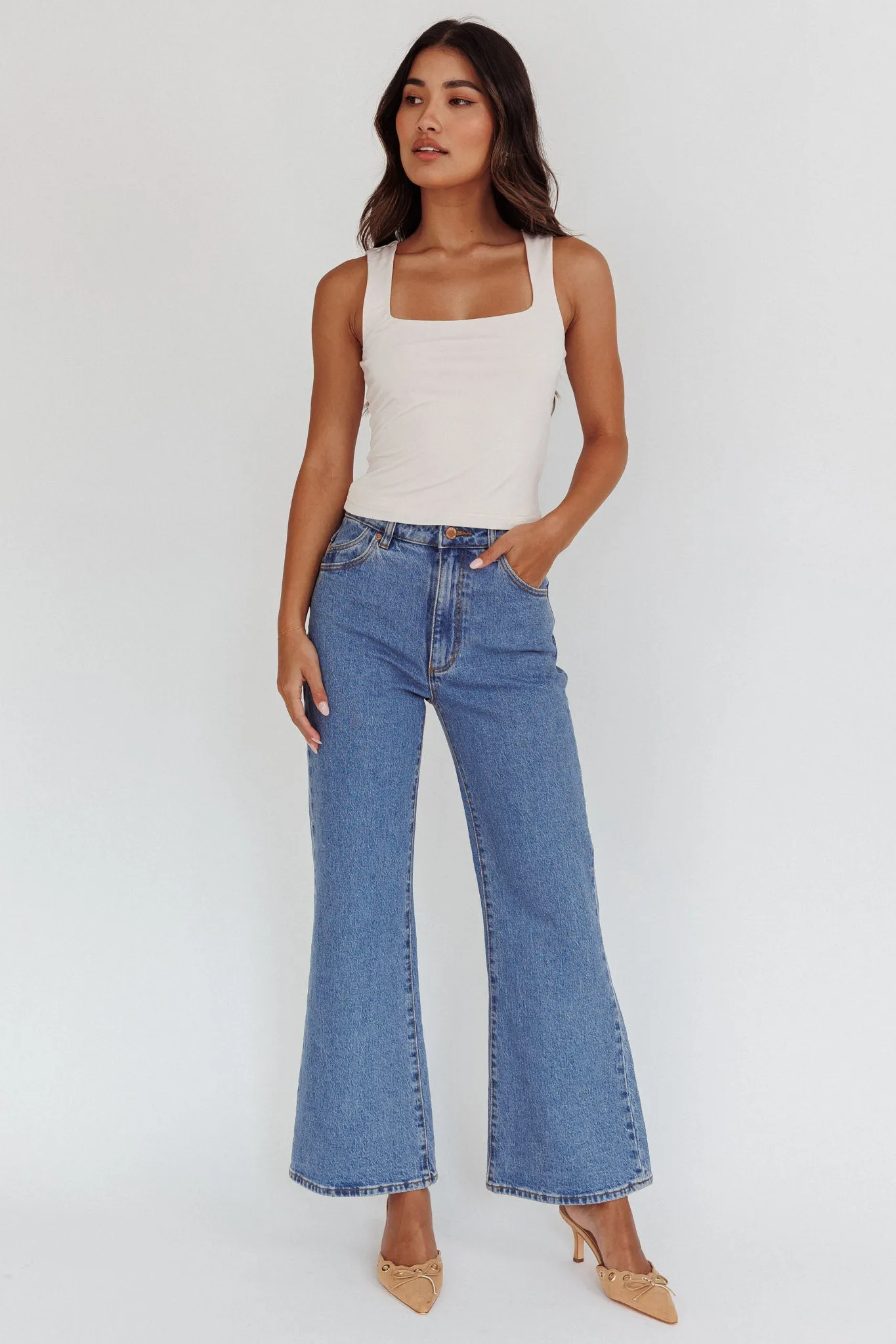 Tabatha U-Neckline Top Bone sold by Selfie Leslie product image thumbnail 3