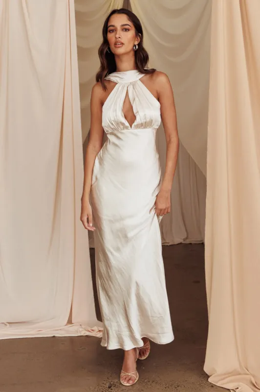 Starry Nights Cowl Back Maxi Dress Champagne sold by Selfie Leslie