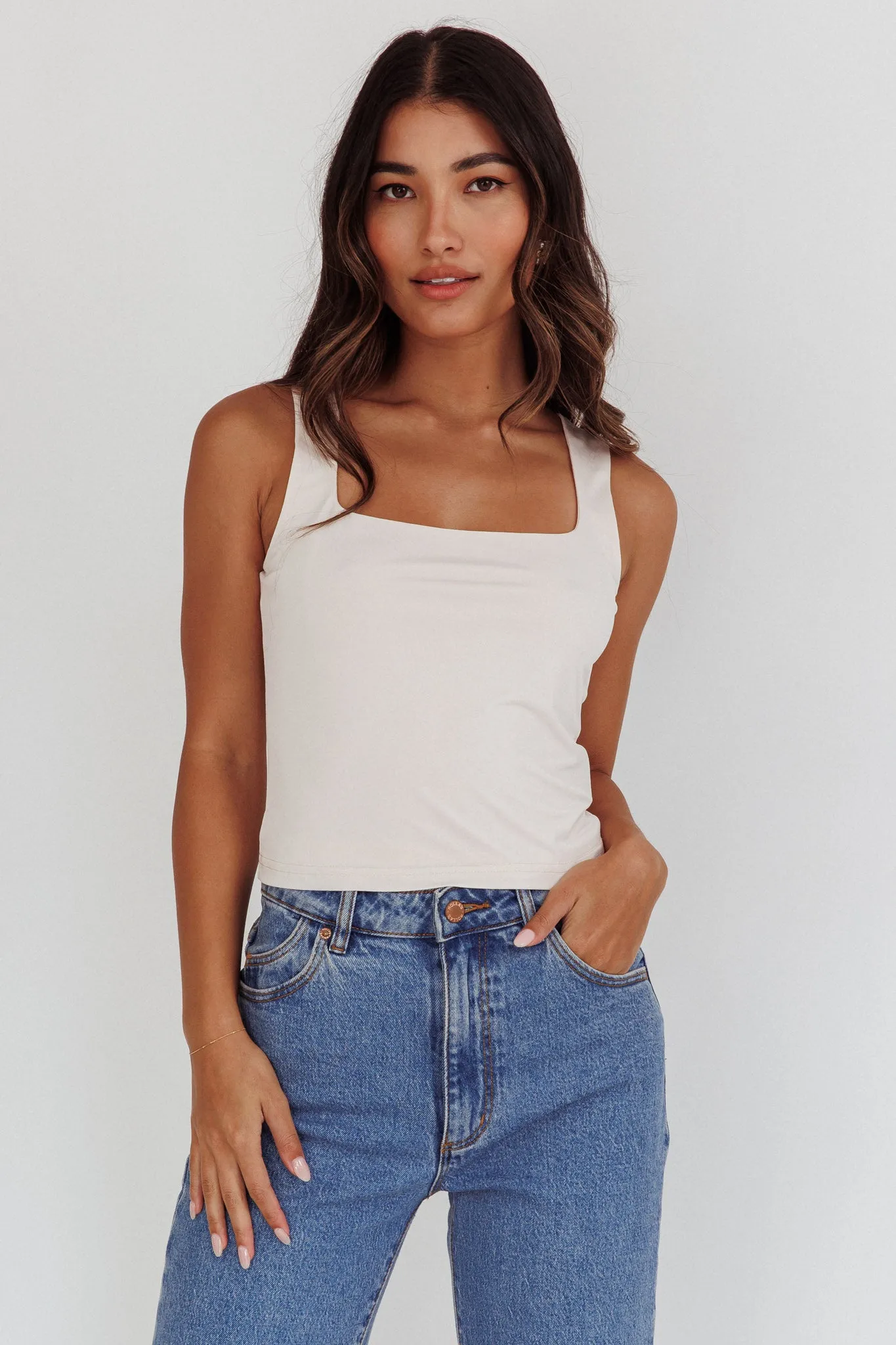 Tabatha U-Neckline Top Bone sold by Selfie Leslie product image thumbnail 5