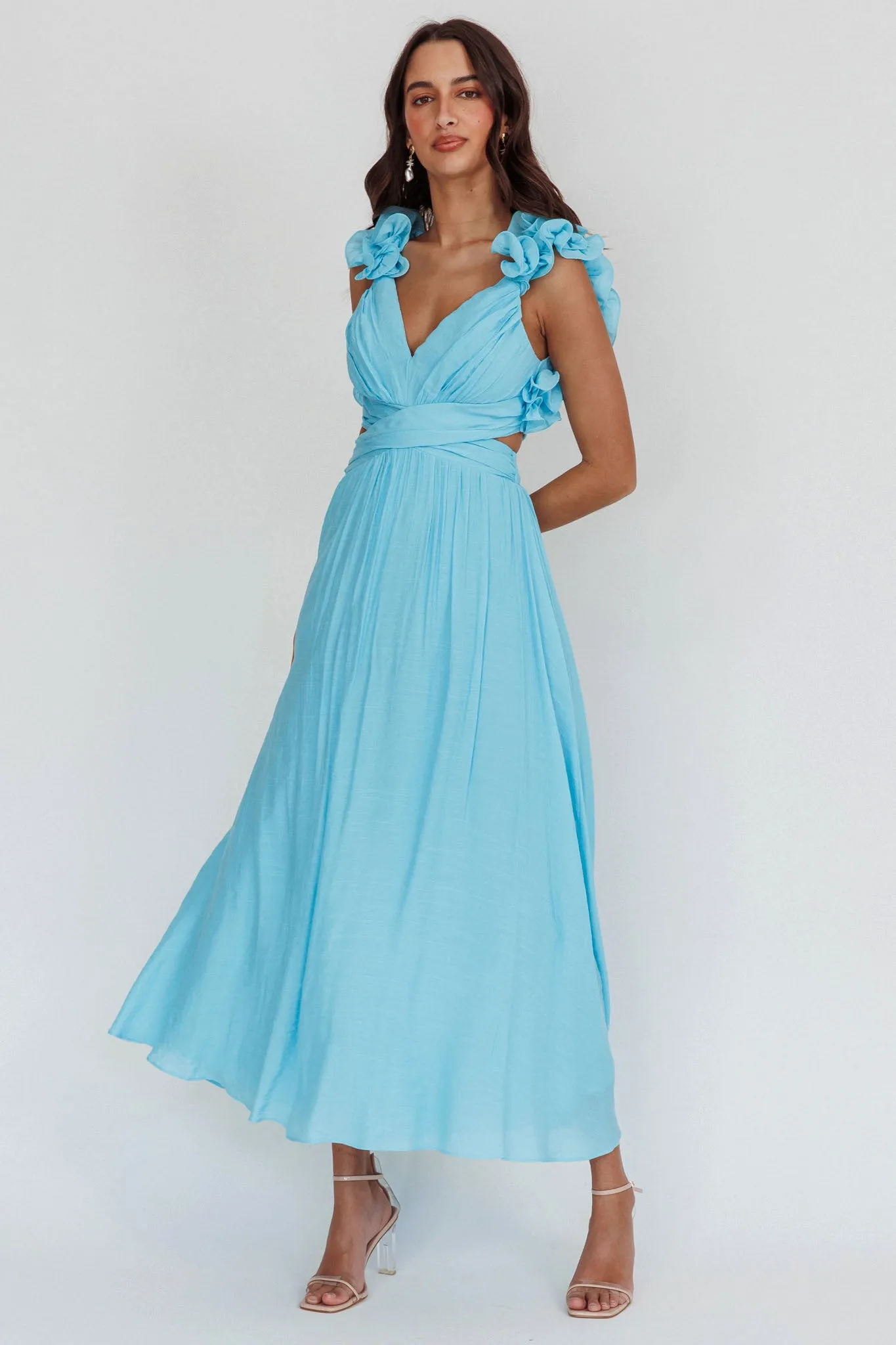 Madara Laced Back Ruffle Dress Blue sold by Selfie Leslie product image thumbnail 2