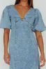 Elias Puff Sleeve Midi Dress Denim sold by Selfie Leslie