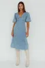 Elias Puff Sleeve Midi Dress Denim sold by Selfie Leslie