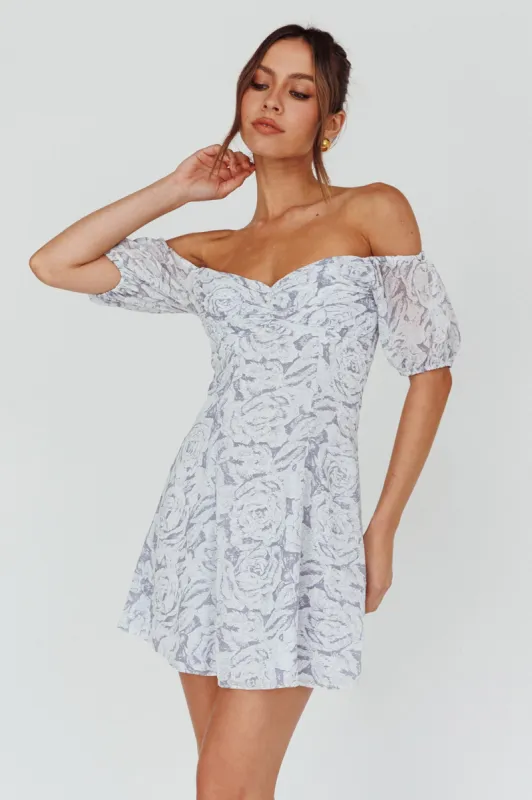 Summer To Remember Lace-Up Back Dress Floral Ink sold by Selfie Leslie