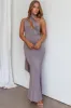 Italian Summer Keyhole Bust Maxi Dress Charcoal sold by Selfie Leslie