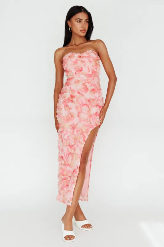 In Paris Embellished Midi Dress Pink sold by Selfie Leslie
